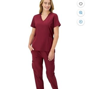 Hanes Burgundy Comfort Scrub Pants